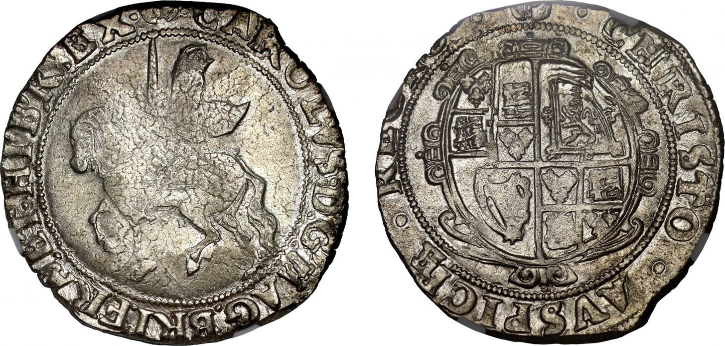 Charles I Halfcrown Tower Mint under Parliament, mm (P), MS61 finest