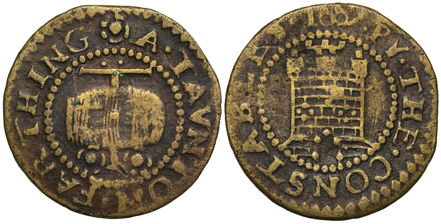 Somerset 17th Century Token, Taunton Farthing, 1667 Constables issue