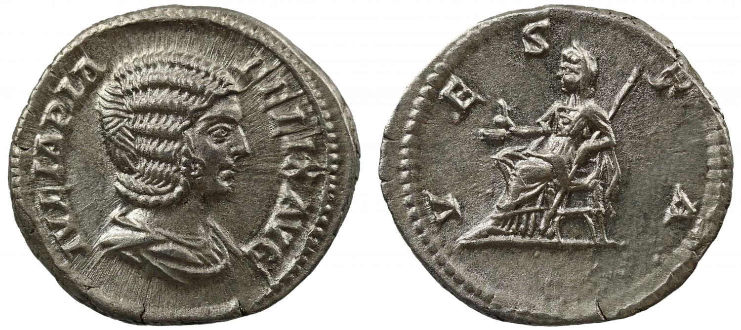 Julia Domna, wife of Septimius Severus, Silver Denarius.