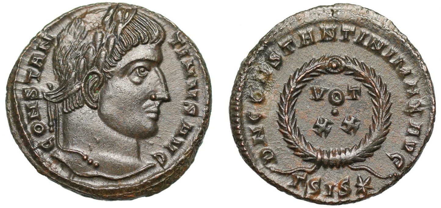 * Constantine I, the Great, Follis, Siscia.