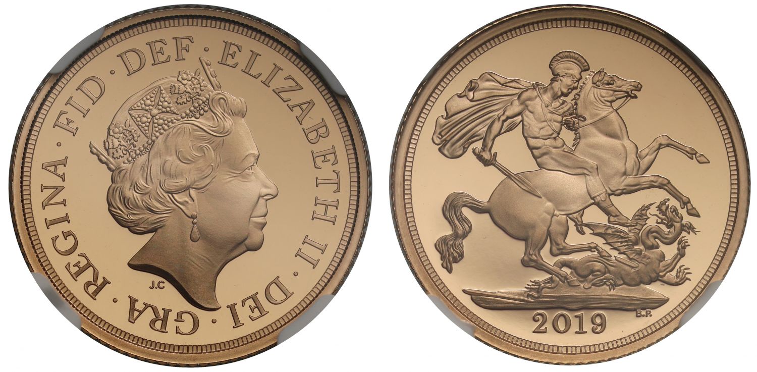 Elizabeth II 2019 proof Sovereign PF70 UCAM