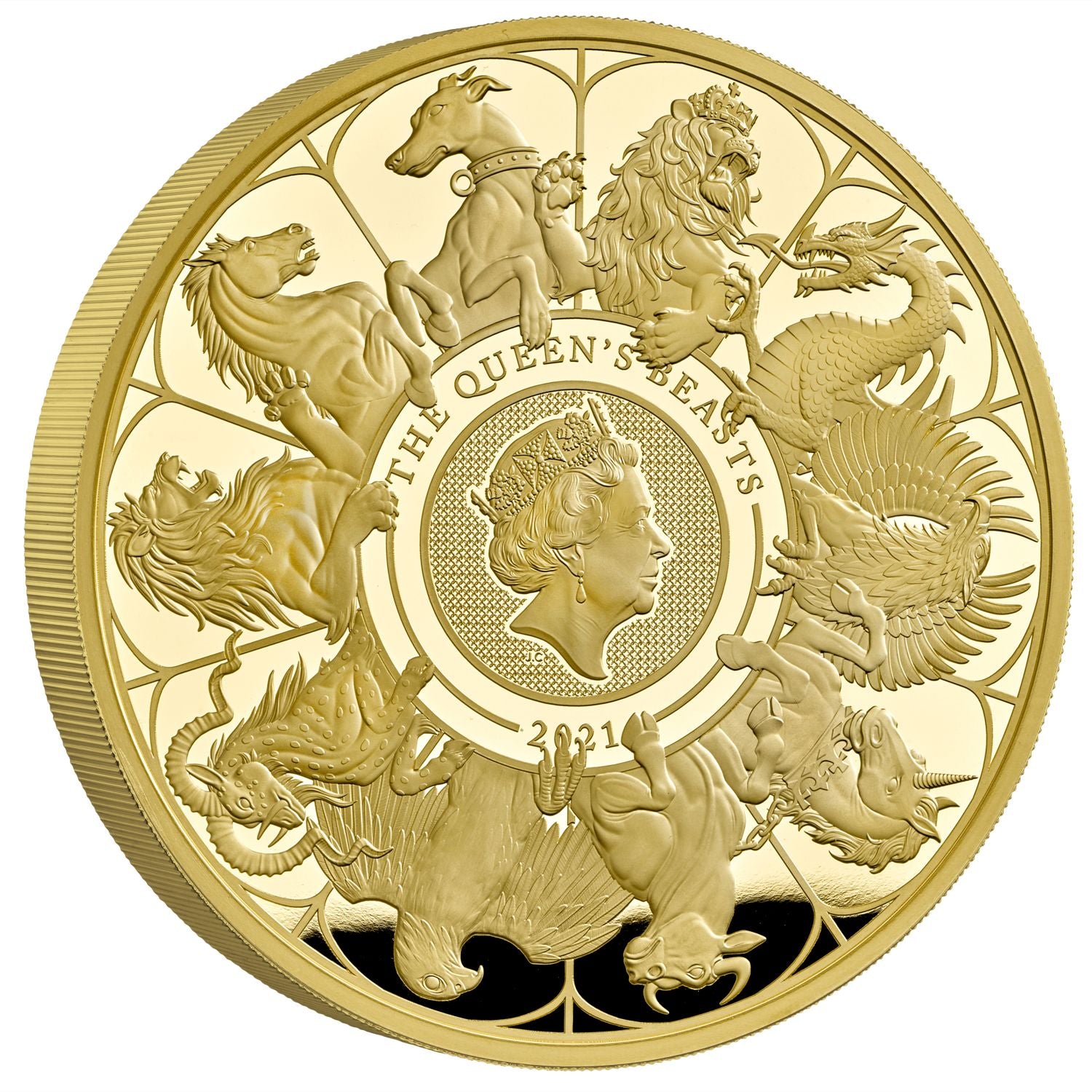 Elizabeth II 2021 gold PF70 Kilo Completer