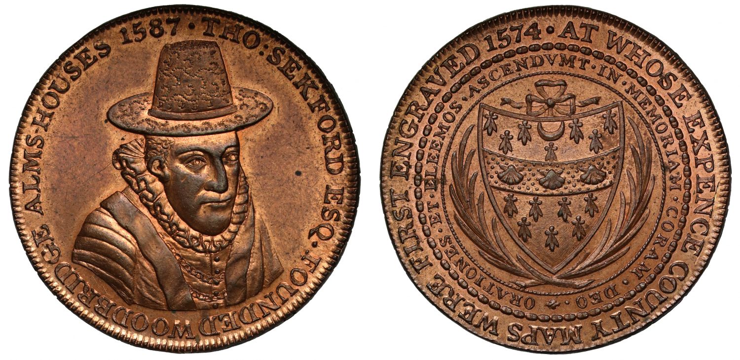 Woodbridge, Robert Loder 1796 Penny Token Thomas Seckford