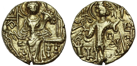 Kushan Empire, Kipunada (c.345-375 AD), Pale Gold Dinar.