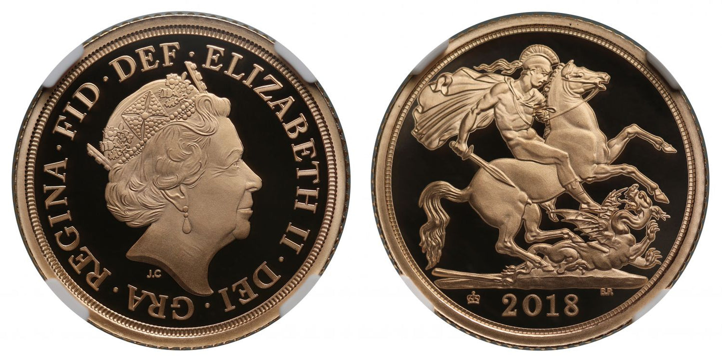 Elizabeth II 2018 proof Half-Sovereign PF70 ULTRA CAMEO