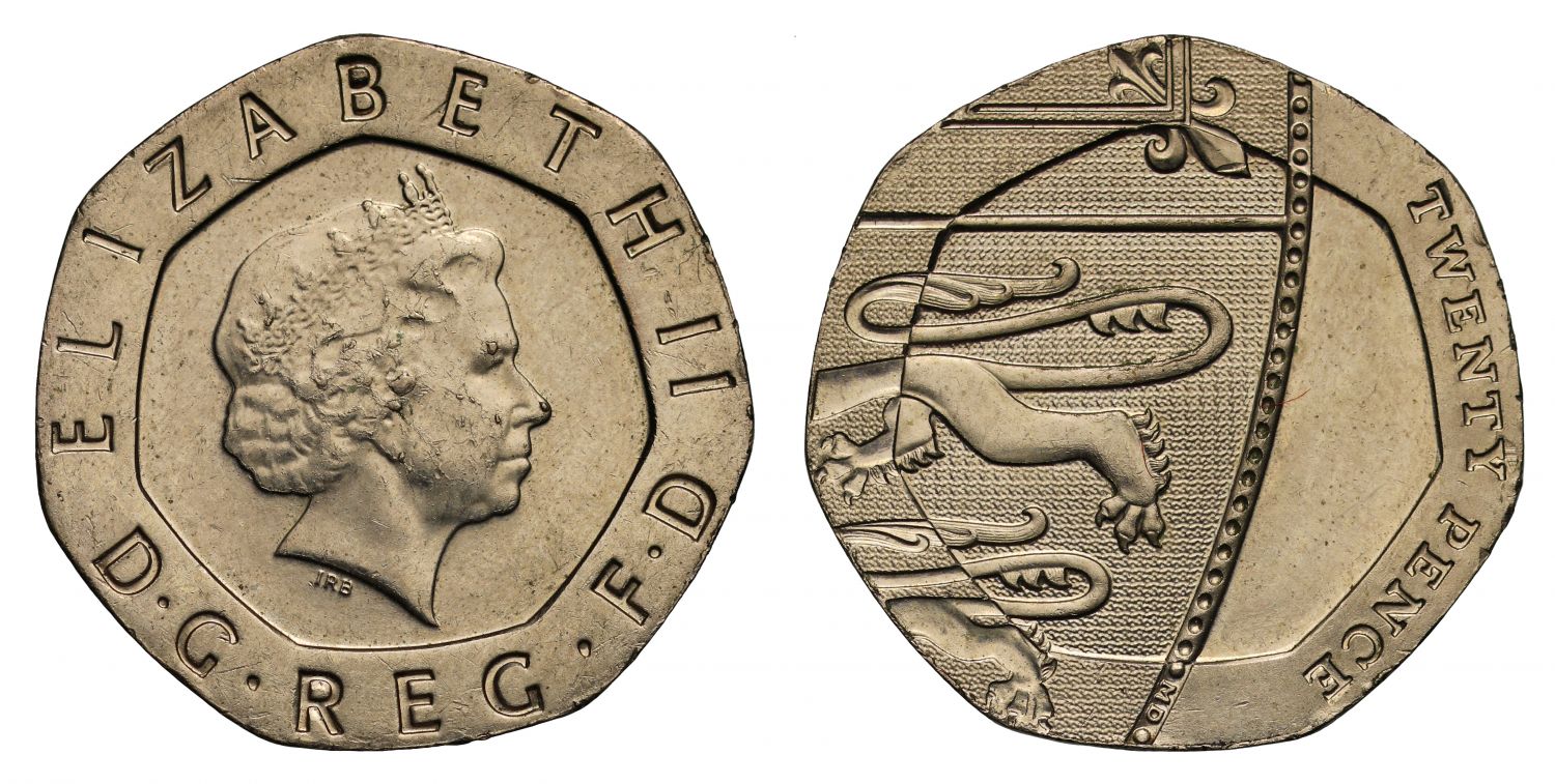 Elizabeth II dateless Twenty Pence