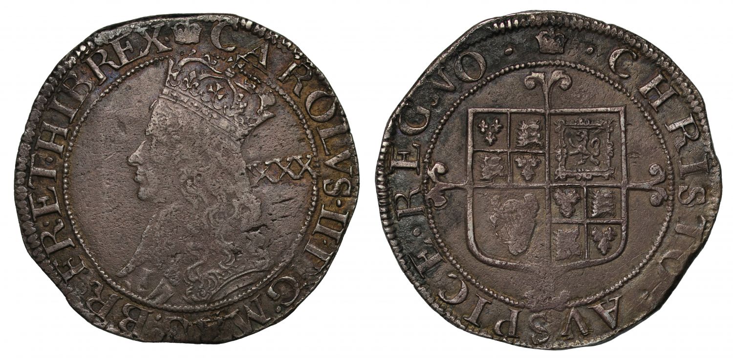 Charles II Halfcrown third hammered issue