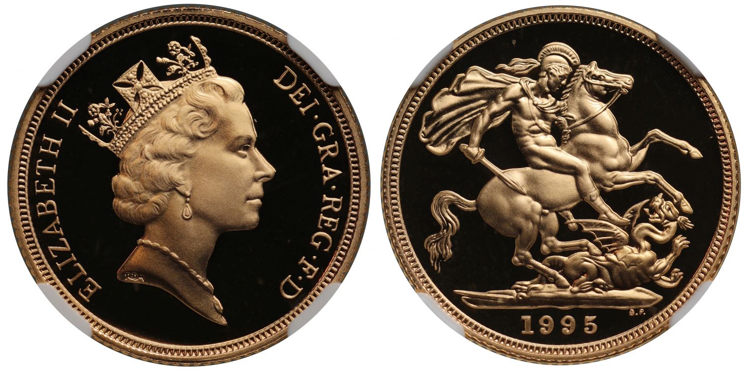 Elizabeth II 1995 proof Sovereign PF69 ULTRA CAMEO