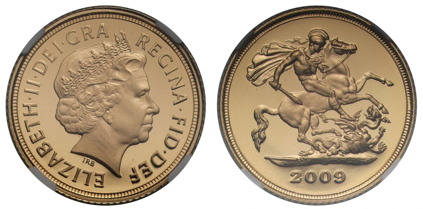 Elizabeth II 2009 proof Half-Sovereign PF70 ULTRA CAMEO