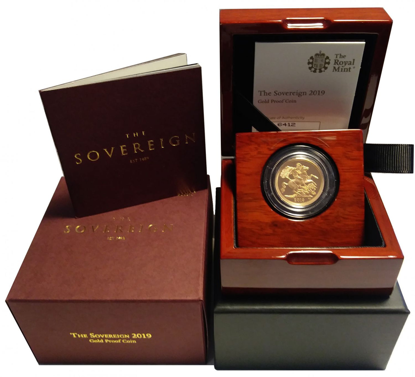 Elizabeth II 2019 proof Sovereign boxed with certificate