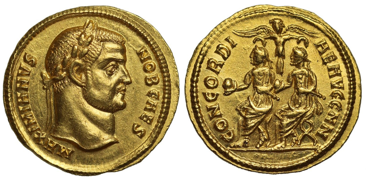 Galerius, Gold Aureus, Cizicus NGC MS 5/5, 4/5