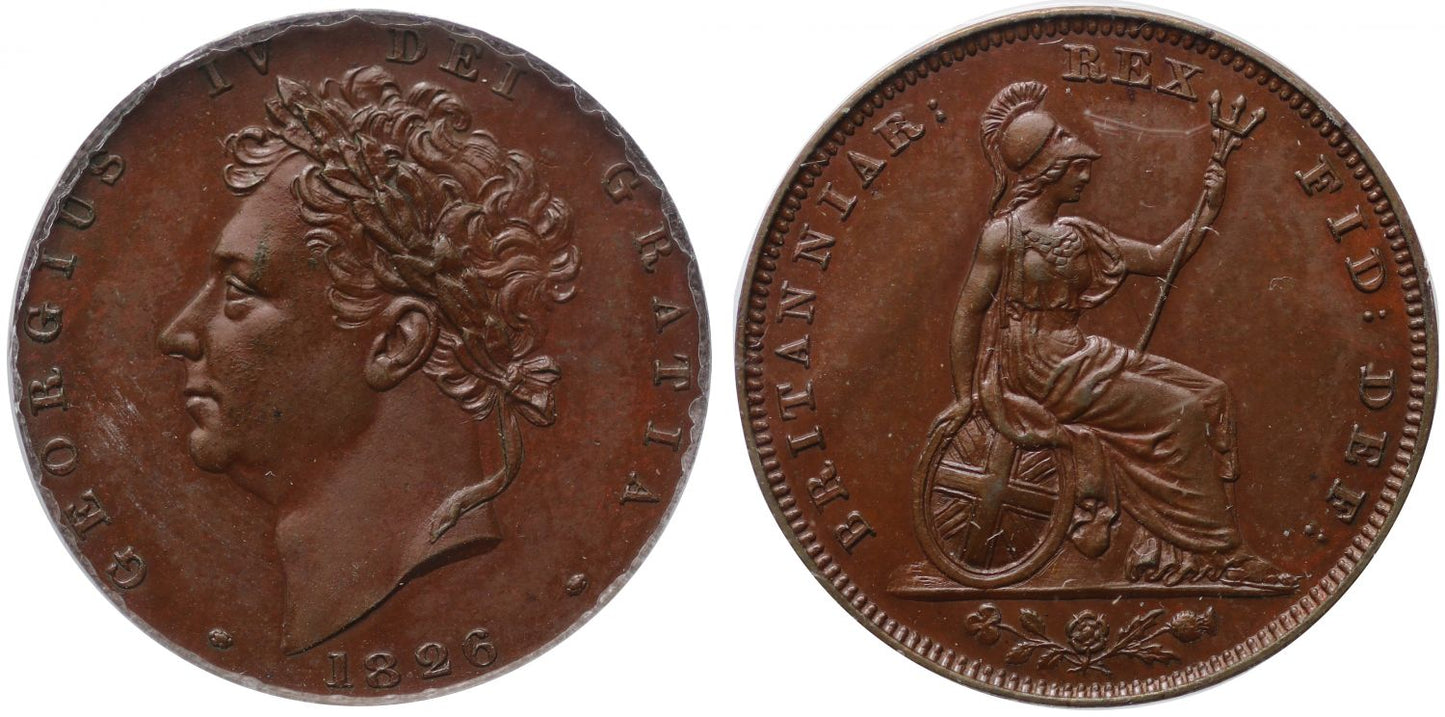 George IV (1820-30) Copper Penny, 1826