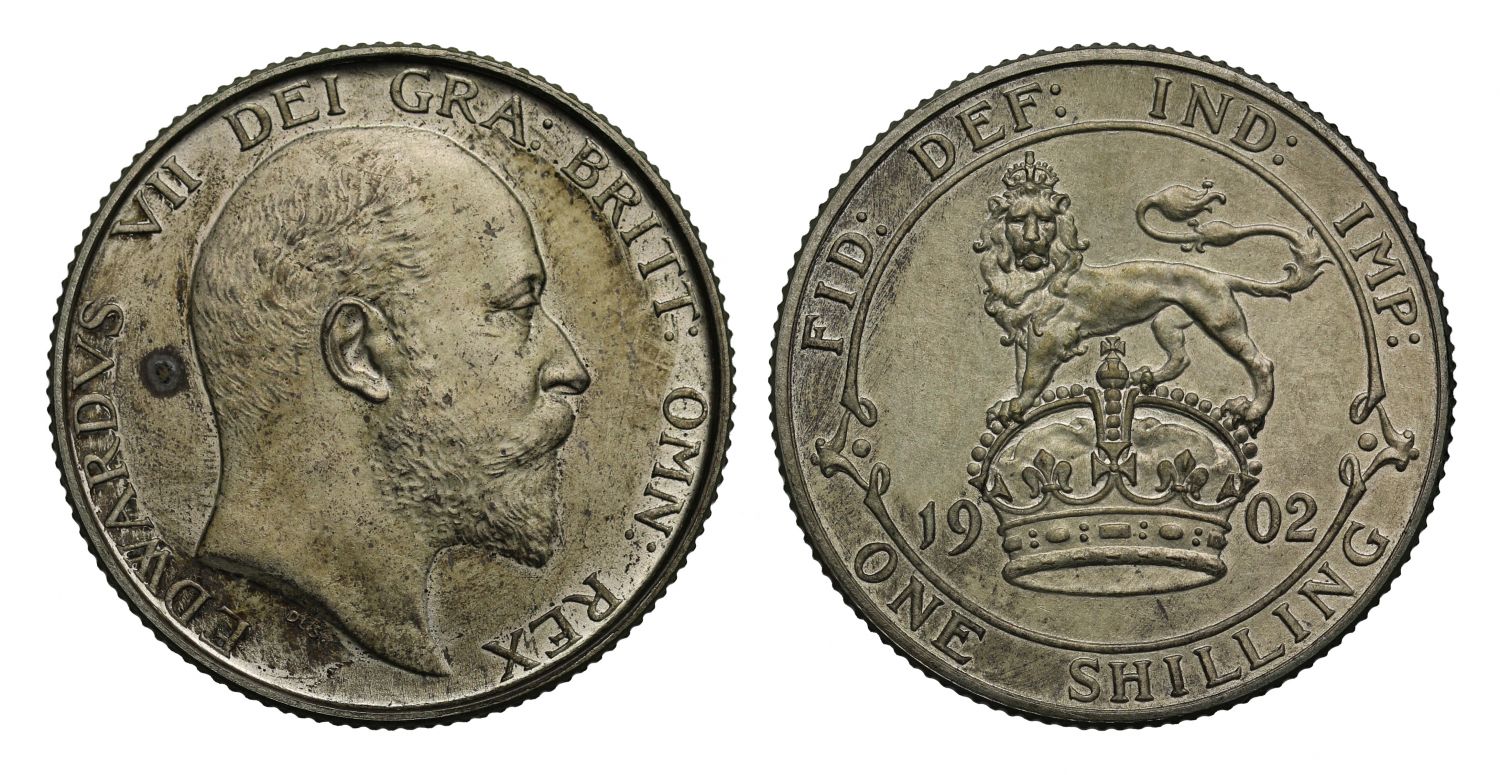 Edward VII 1902 matt proof Shilling Coronation issue