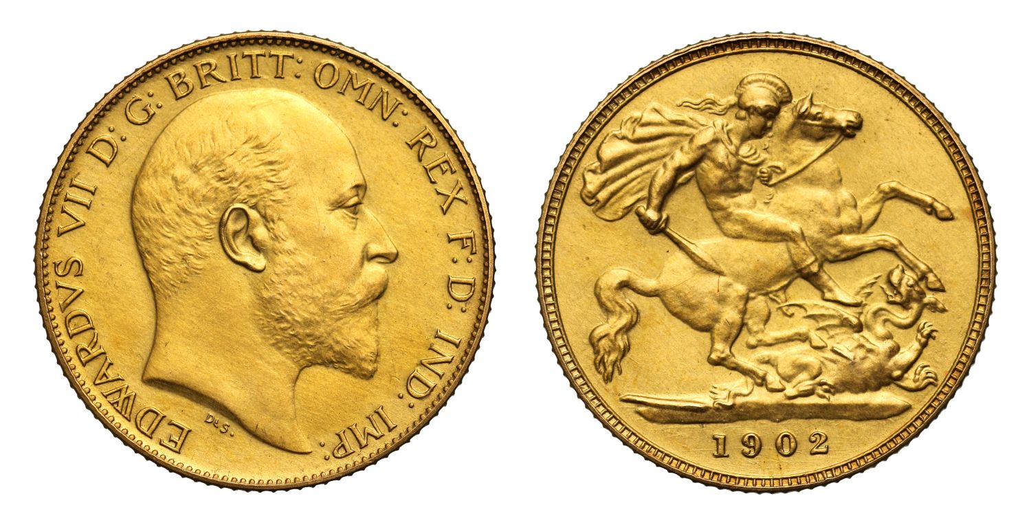 Edward VII 1902 matt proof Half-Sovereign