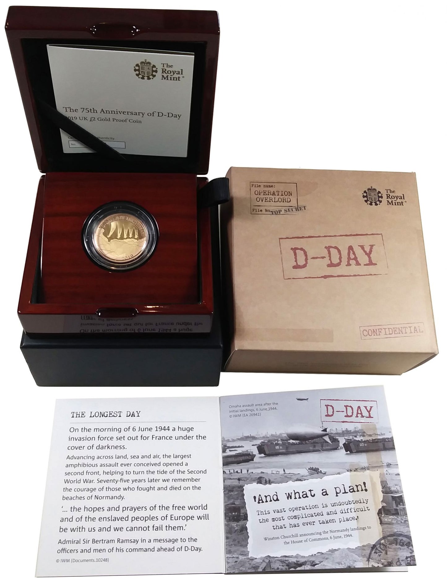 Elizabeth II 2019 proof Two-Pounds D-Day 75th Anniversary