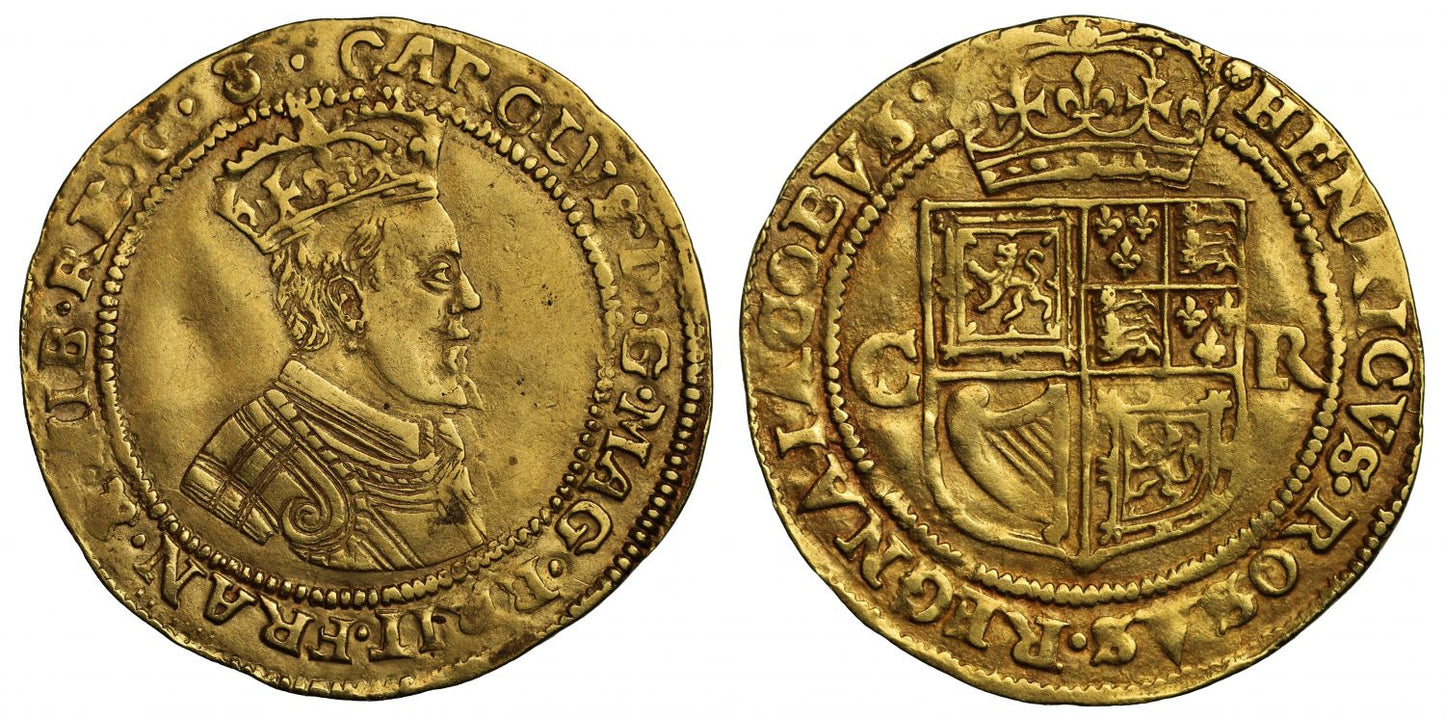 HISCIS1625HU - Scotland, Charles I Gold Half-Unit first coinage