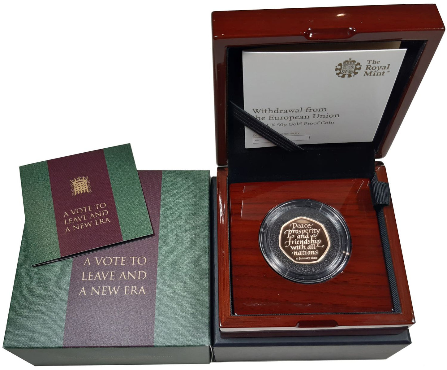 * Elizabeth II 2020 gold proof 50p Brexit