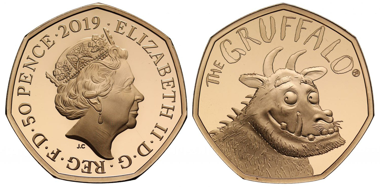 * Elizabeth II 2019 gold proof 50p Gruffalo #1