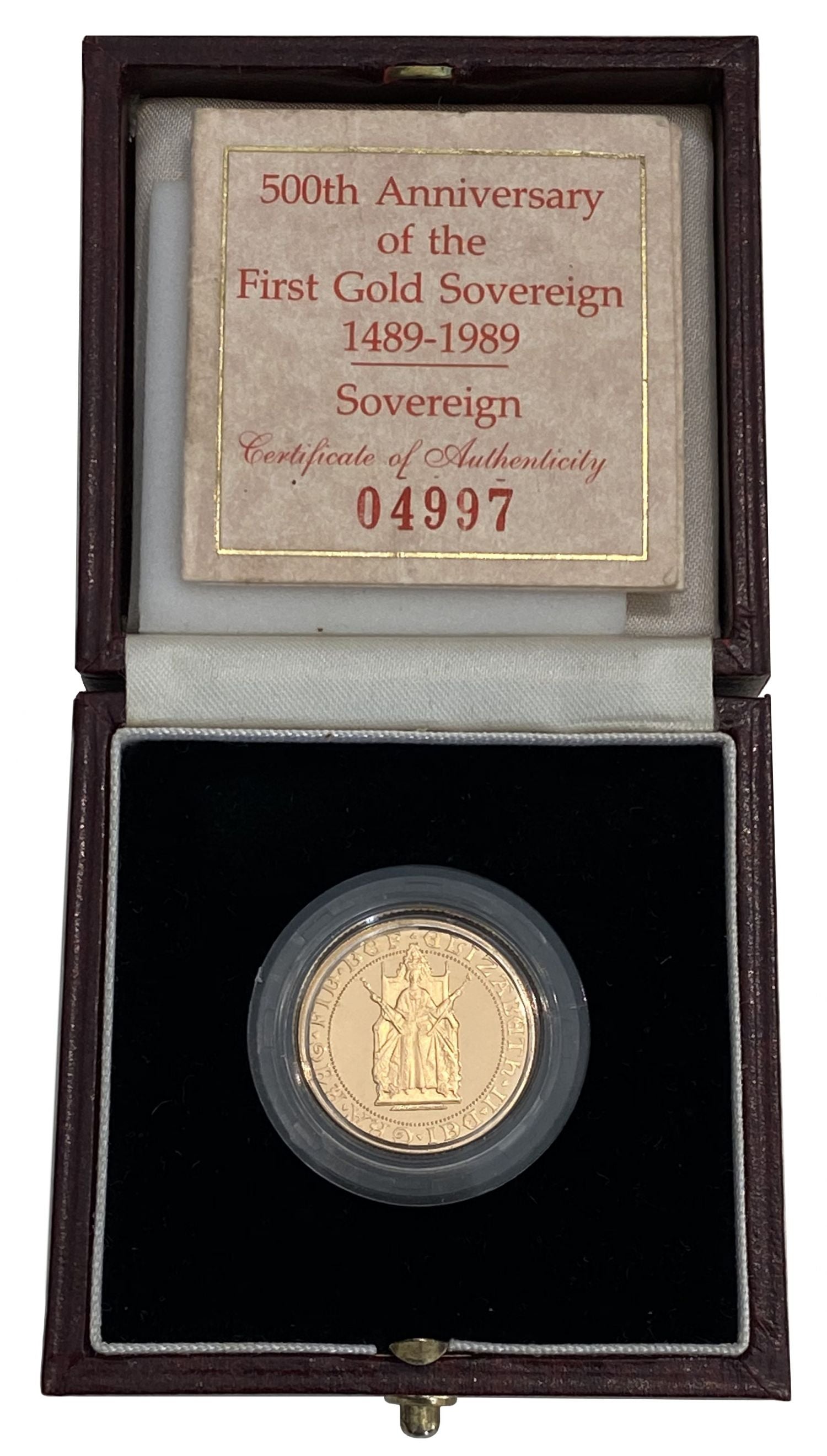 * Elizabeth II 1989 proof Sovereign