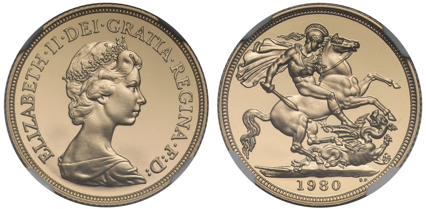 Elizabeth II 1980 proof Sovereign PF70 ULTRA CAMEO