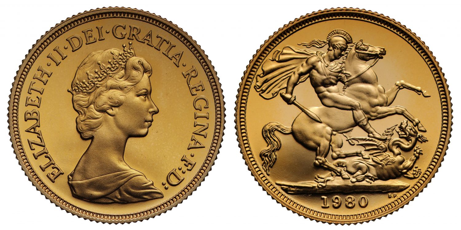 * Elizabeth II 1980 proof Sovereign