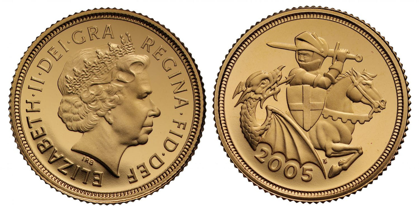 Elizabeth II 2005 proof Half-Sovereign PF69 UCAM