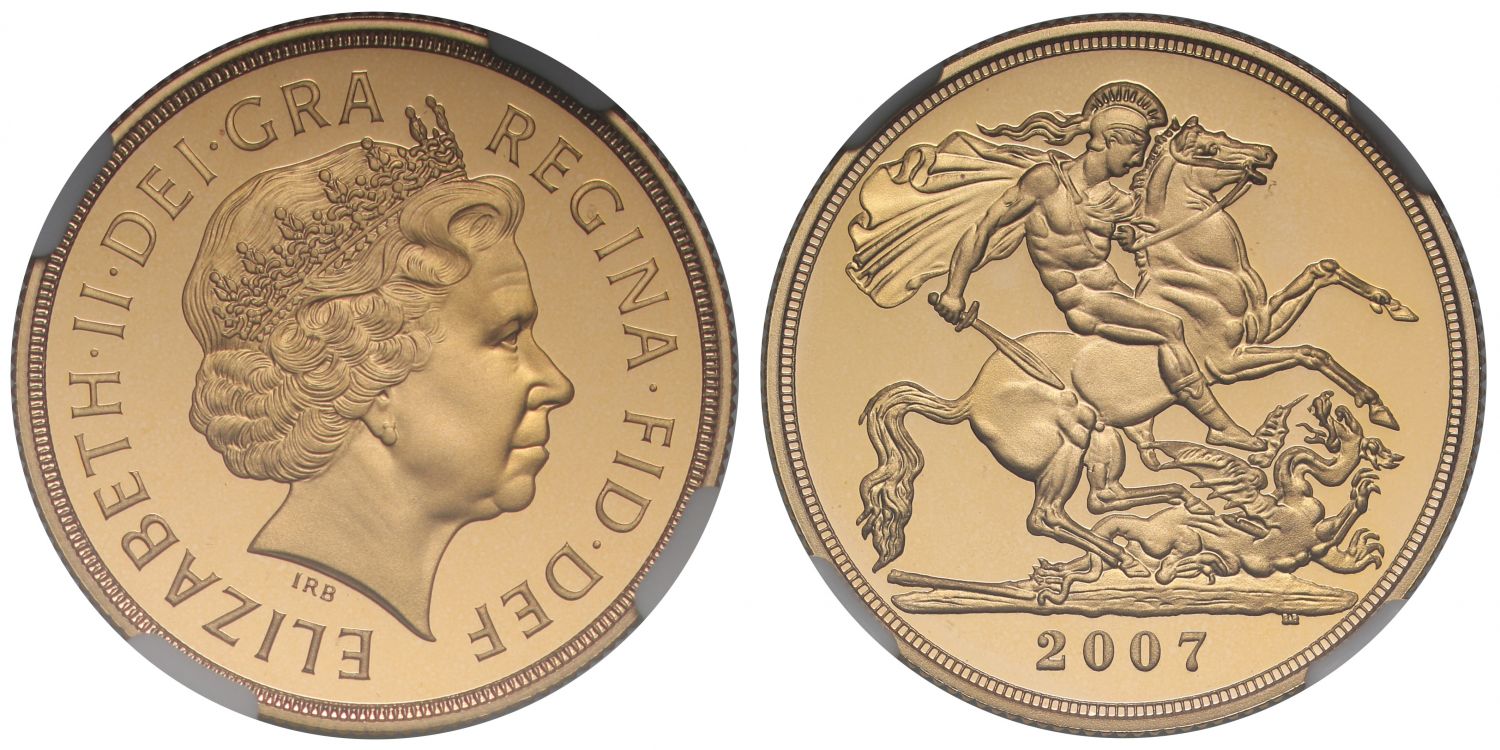 Elizabeth II 2007 proof Two-Pounds PF69 UCAM