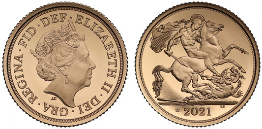 * Elizabeth II 2021 proof Half-Sovereign