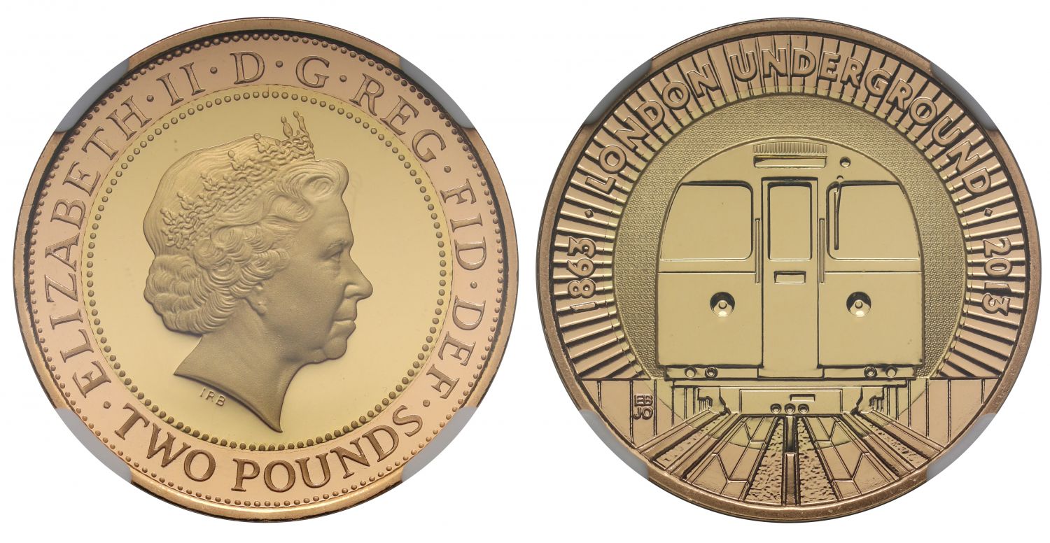 Elizabeth II 2013 PF70 UCAM Two-Pounds - London Underground