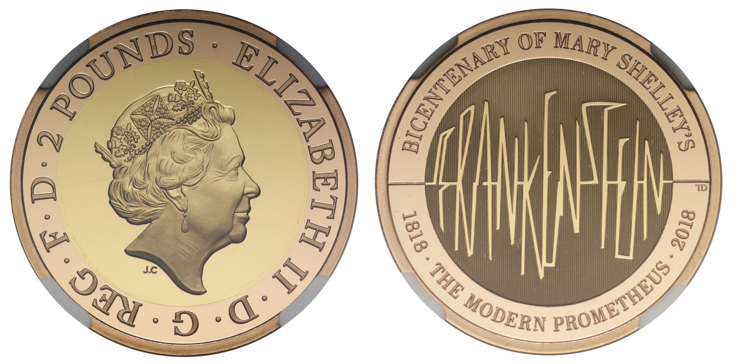 Elizabeth II 2018 PF69 UCAM Two-Pounds - Frankenstein