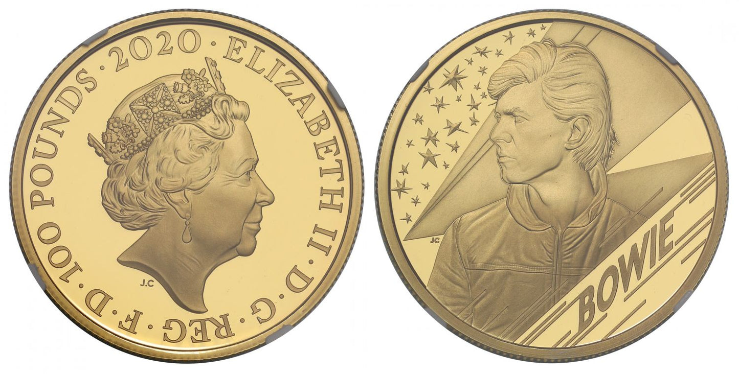 Elizabeth II 2020 PF70 UCAM FR gold 1oz David Bowie