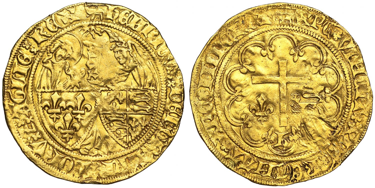 Henry VI gold Salut d'Or Amiens mint