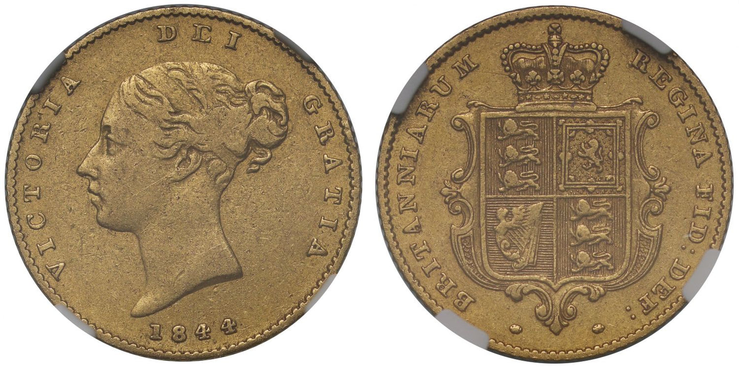 Victoria 1844 Half-Sovereign from the Schiehallion wreck Isle of Wight 1879