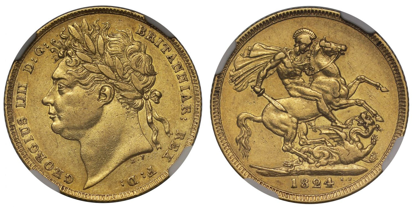 George IV 1824 Sovereign XF45