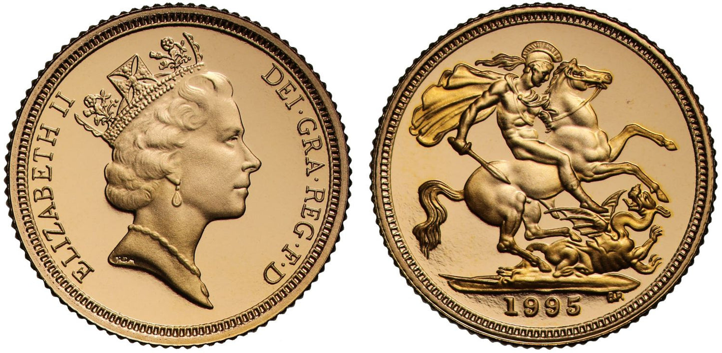 Elizabeth II 1995 proof Half-Sovereign PF69