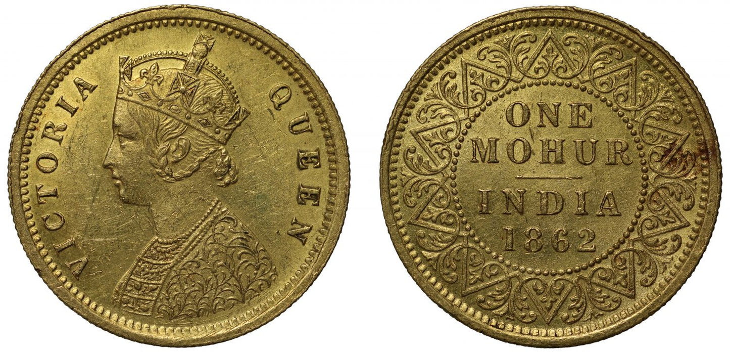 NGC MS61 | British India, Victoria, Mohur, 1862C.