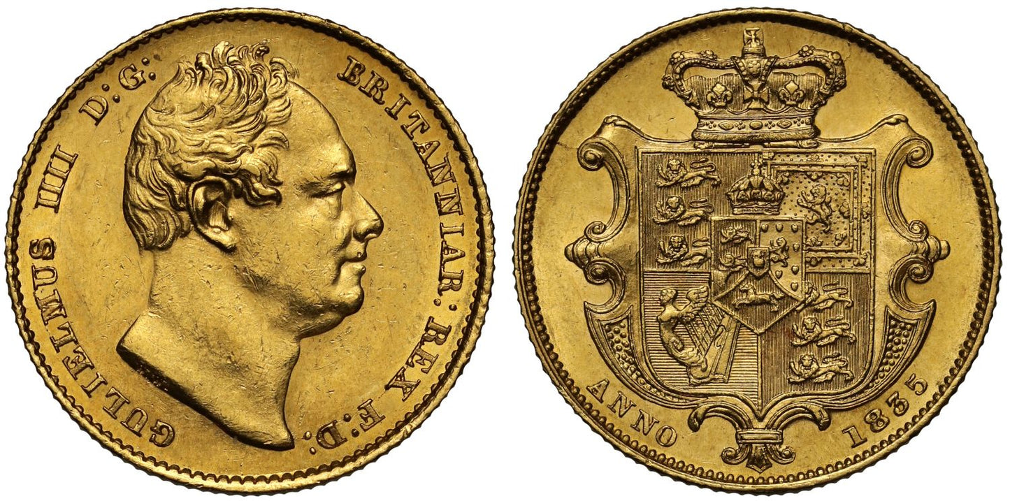 William IV 1835 Sovereign, second bust