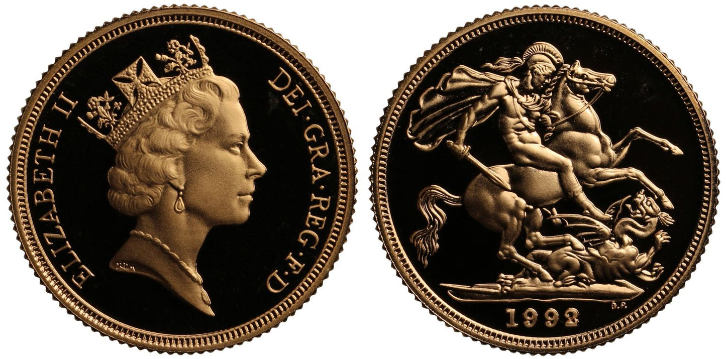 Elizabeth II 1992 proof Sovereign PF70 UCAM