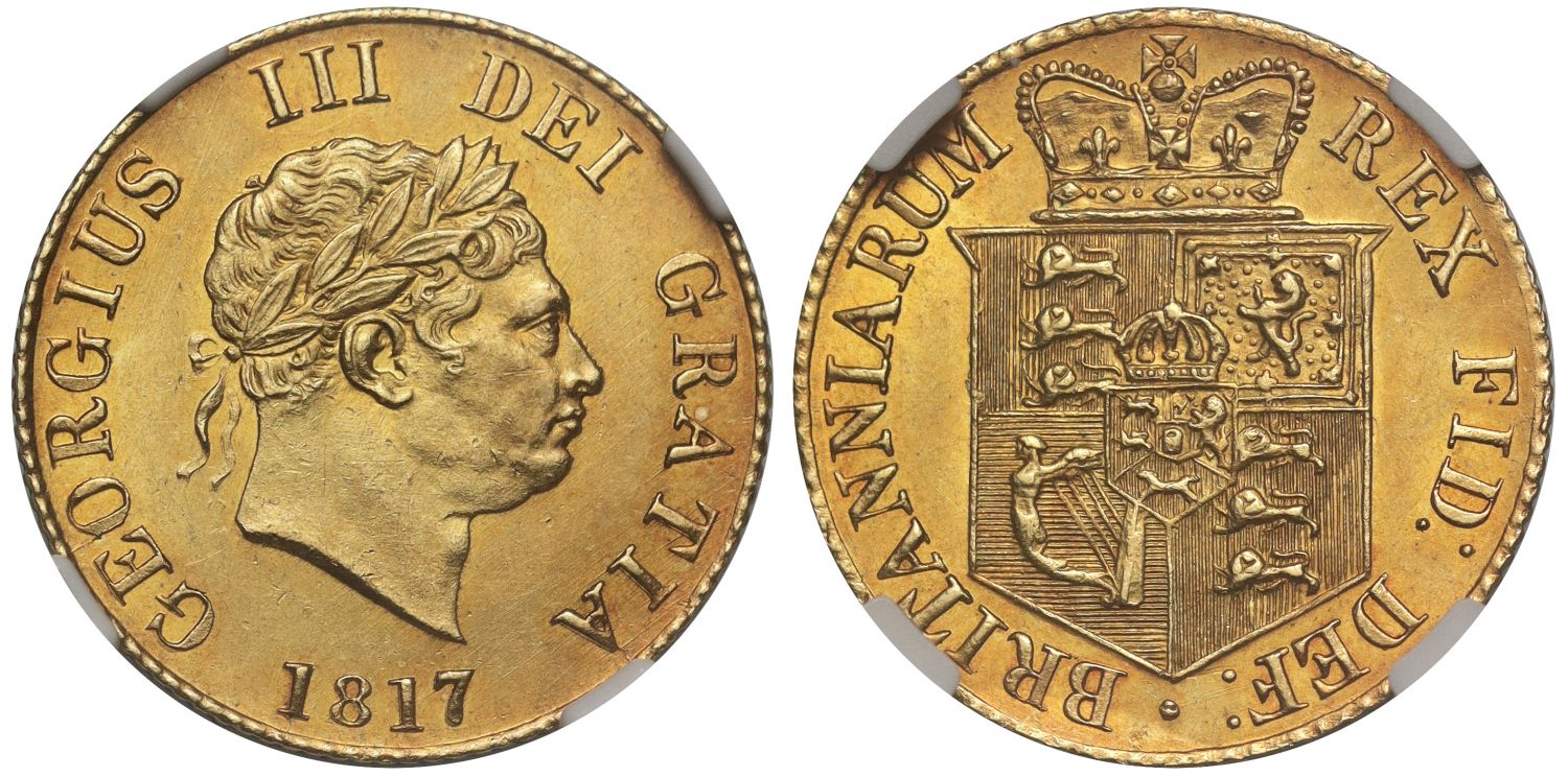 George III 1817 Half-Sovereign first year of issue MS62