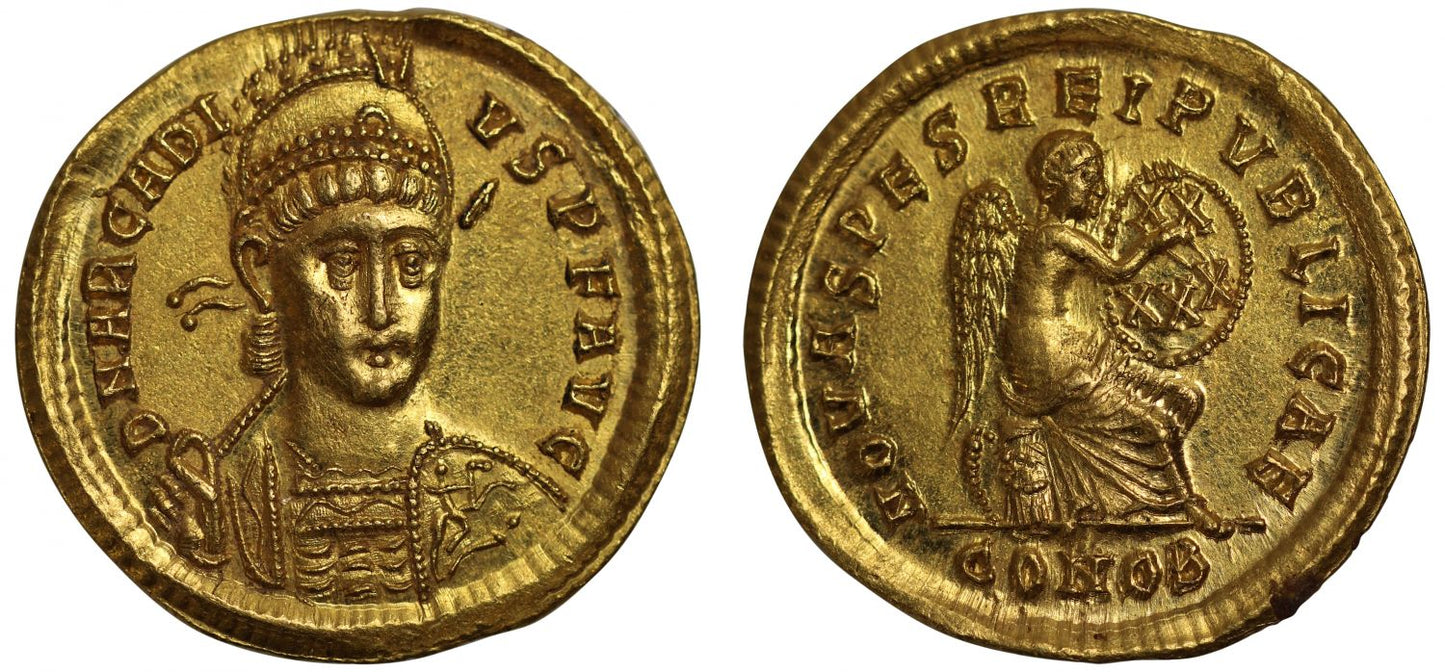 Arcadius, gold Solidus.