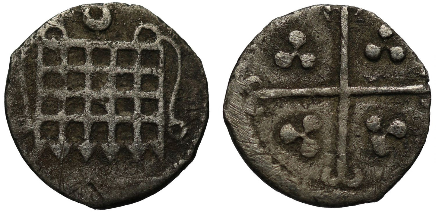 Elizabeth I Halfpenny, Sixth issue, mm. crescent, issued around time of Armada