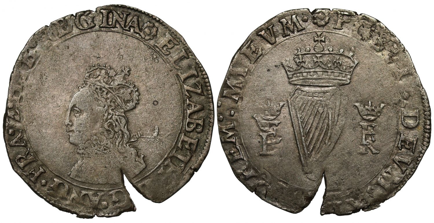 Ireland, Elizabeth I 1558 Groat mm. rose, REGINA reading