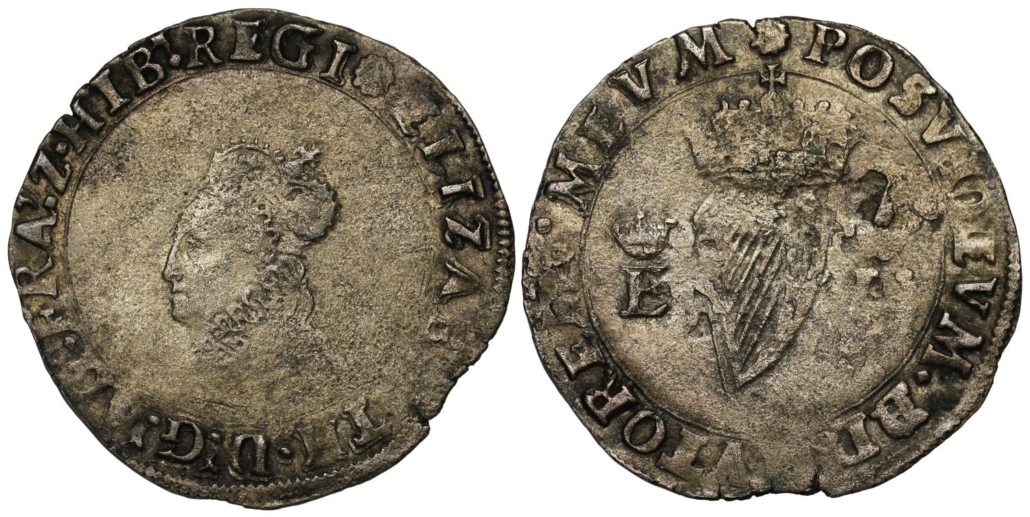 Ireland, Elizabeth I 1558 Groat mm. rose, REGI legend, A over D in reverse legend