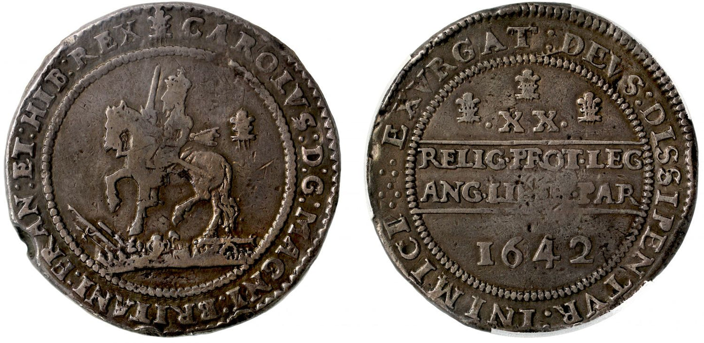 Charles I 1642 Pound Oxford Mint VF30