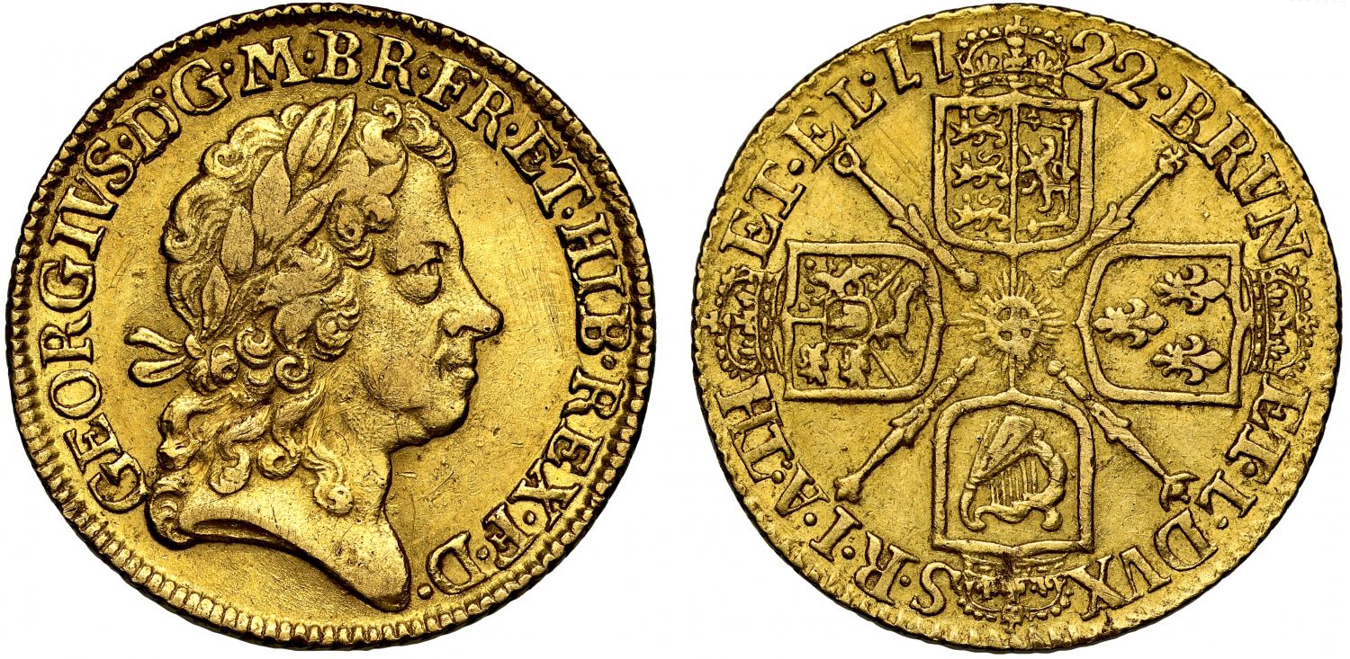 George I 1722 Guinea fourth bust