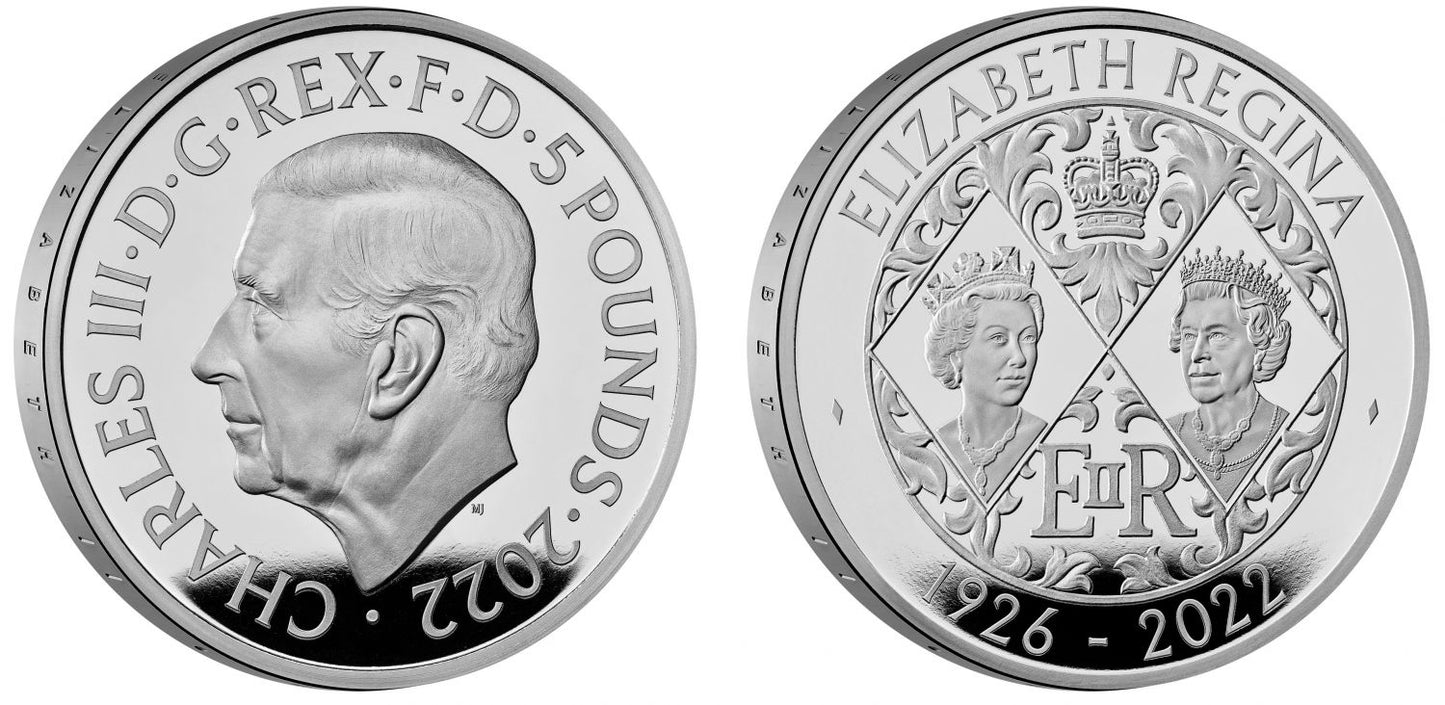 * Charles III 2022 silver proof piedfort £5 Memorial EIIR